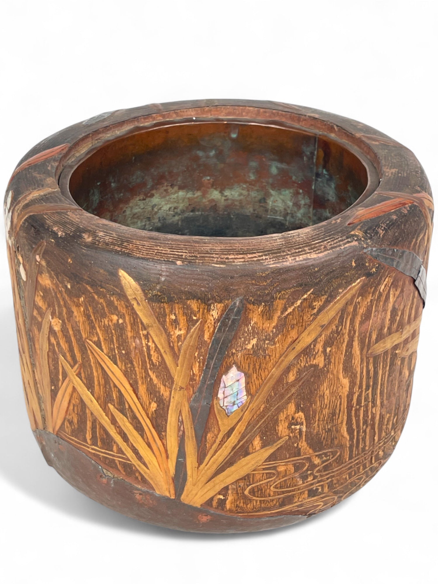 A Japanese Meiji Period Root Wood Hibachi Planter