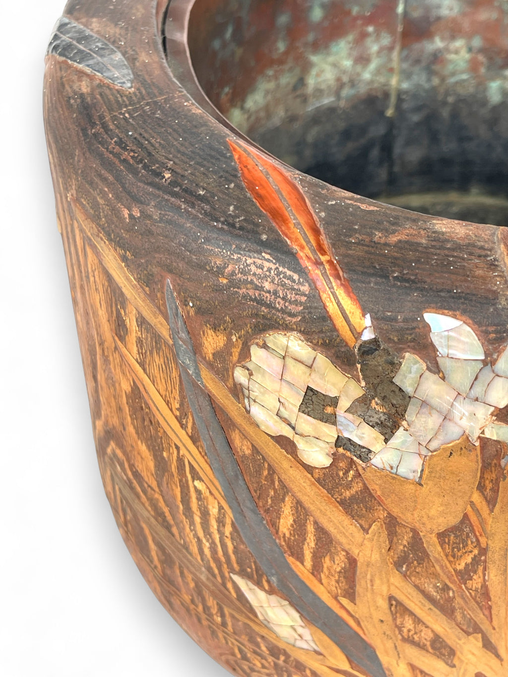 A Japanese Meiji Period Root Wood Hibachi Planter