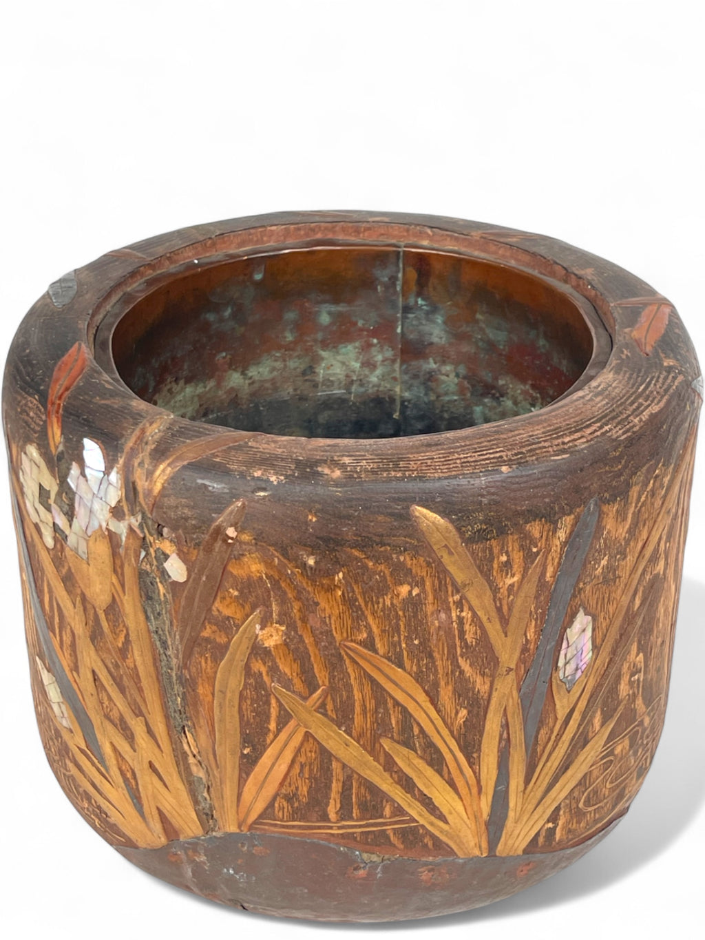 A Japanese Meiji Period Root Wood Hibachi Planter