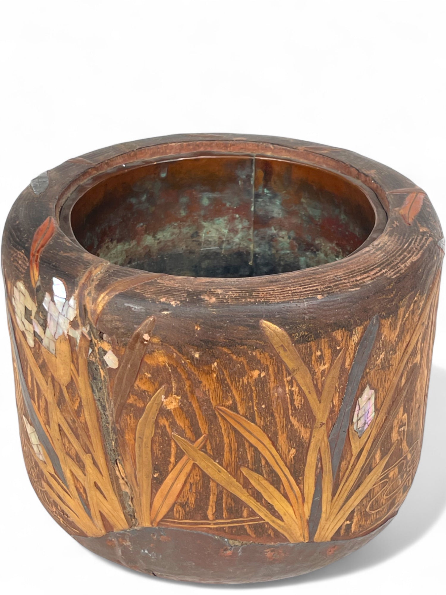 A Japanese Meiji Period Root Wood Hibachi Planter