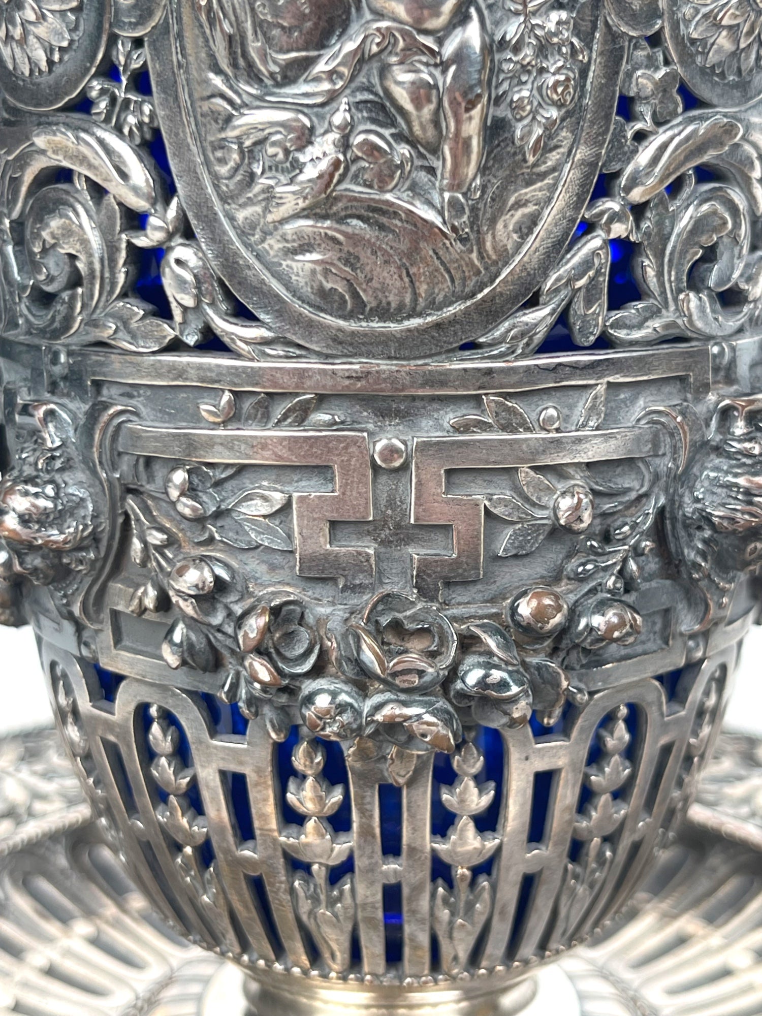 A Pair of 19th Century French Barbedienne Gilt & Silvered Vases