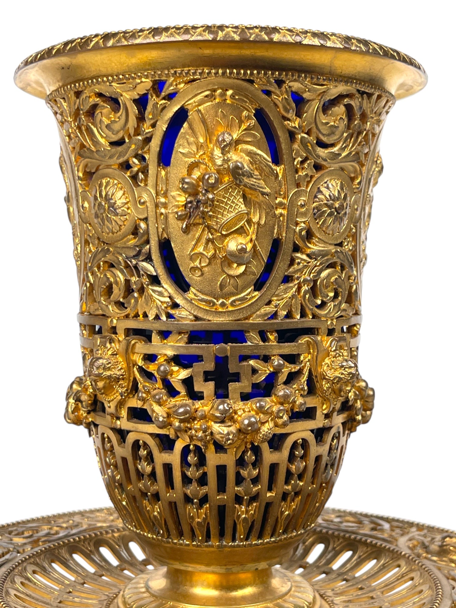 A Pair of 19th Century French Barbedienne Gilt & Silvered Vases