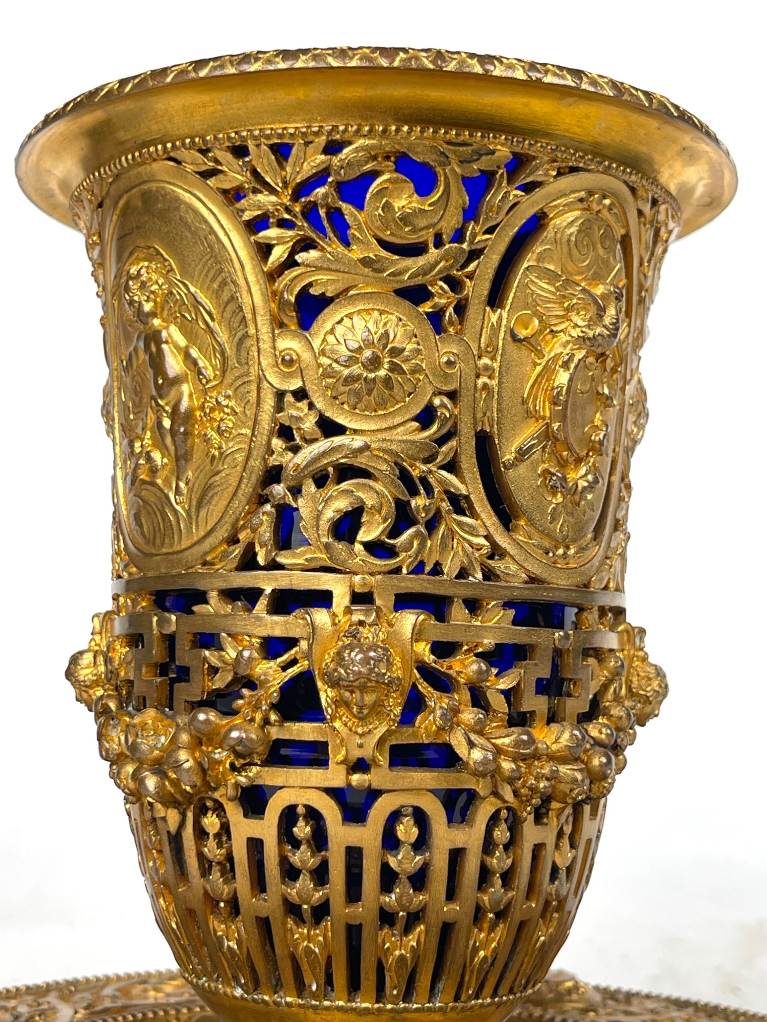 A Pair of 19th Century French Barbedienne Gilt & Silvered Vases