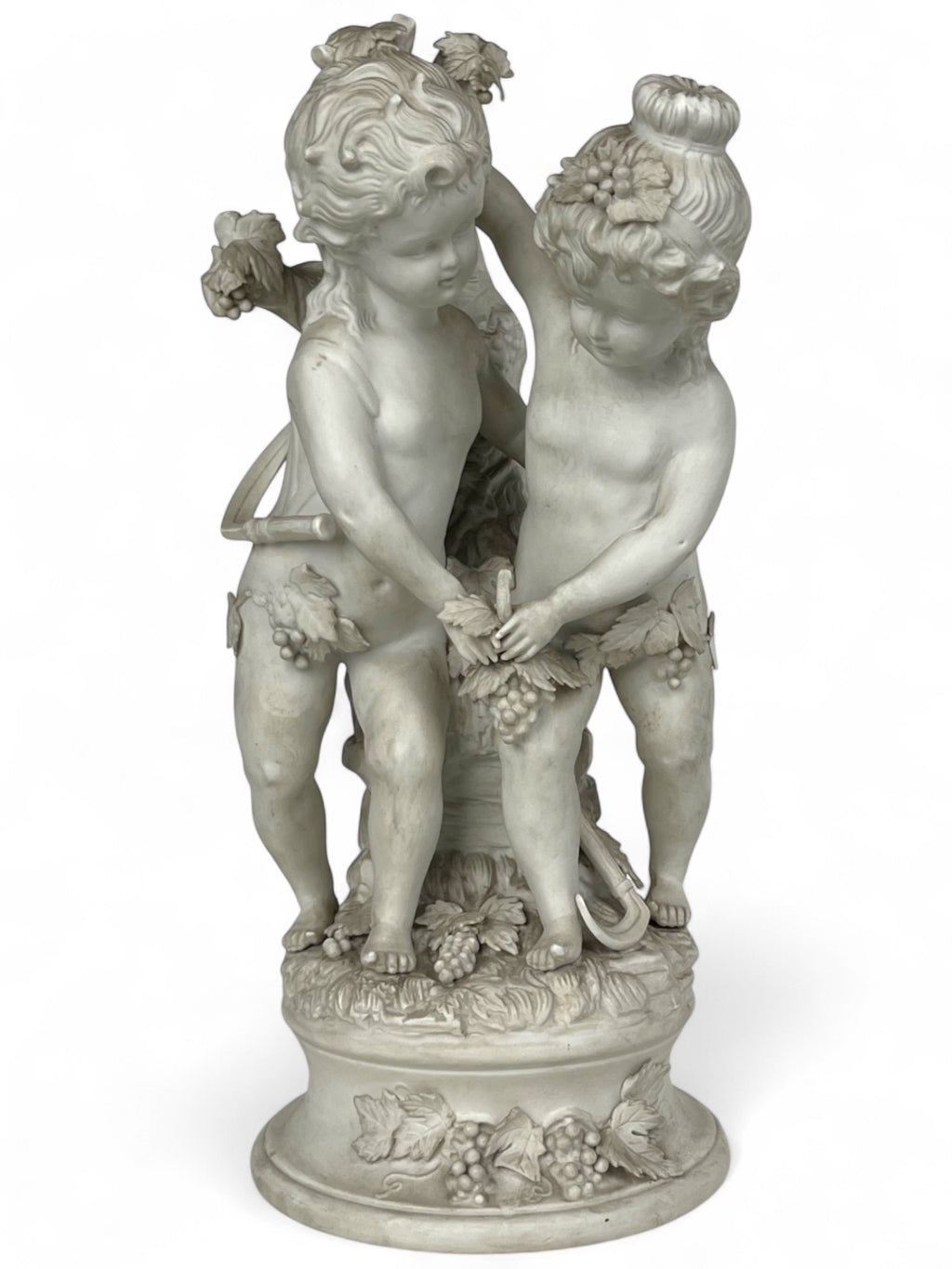 A 19th Century French Biscuit Sculpture of Cupids