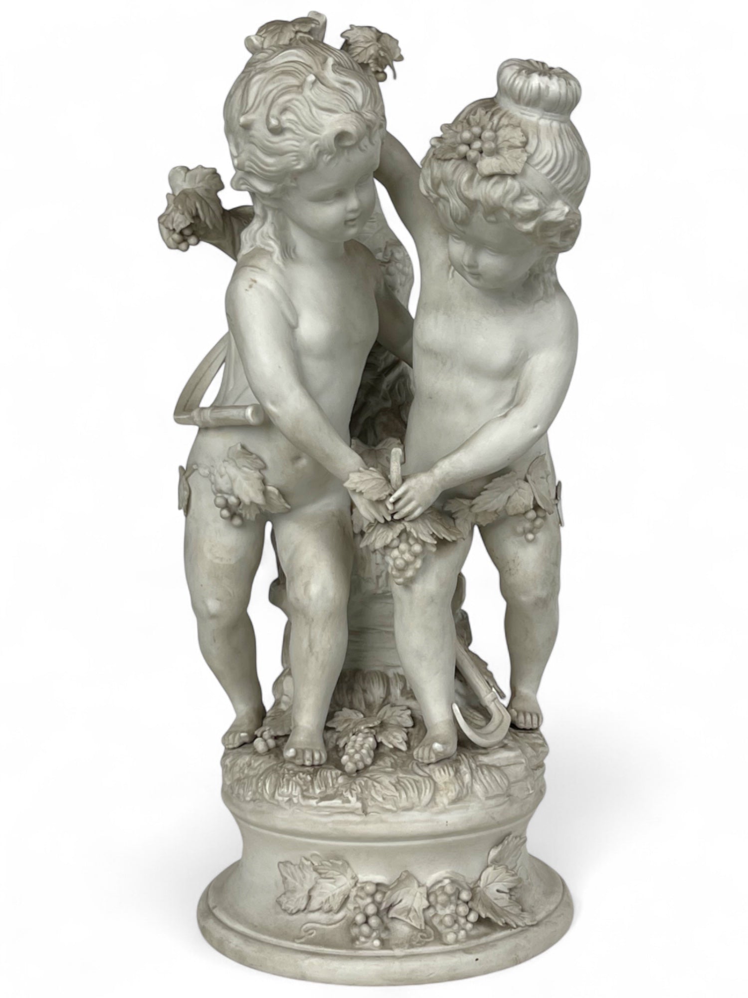 A 19th Century French Biscuit Sculpture of Cupids