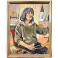 An Impressionist Oil on Canvas Painting of a Seated Woman