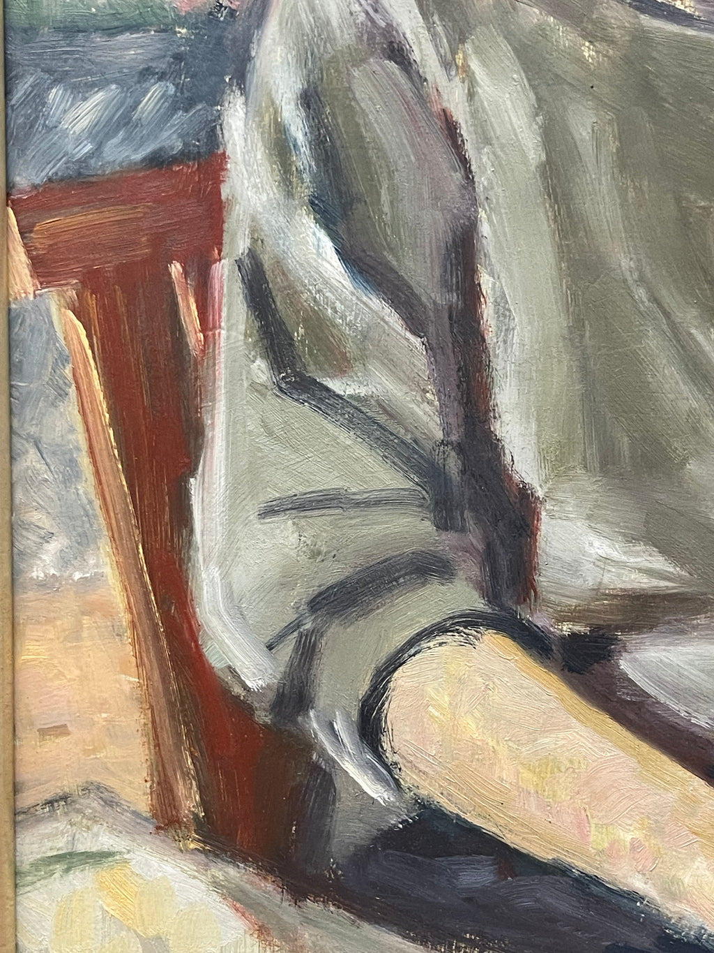 An Impressionist Oil on Canvas Painting of a Seated Woman