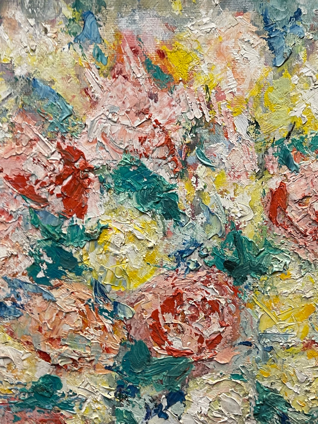 An Impressionist Oil on Board Bouquet Painting By Dimitri Romanovsky