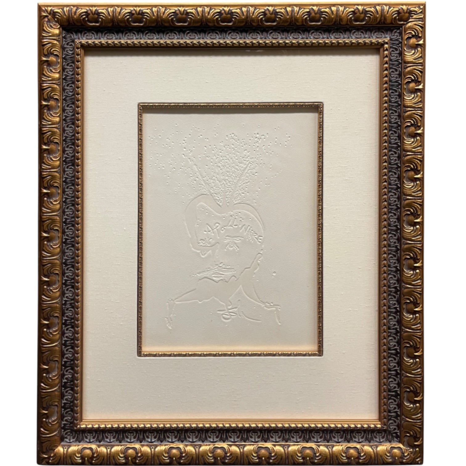 An Embossed Print By Salvador Dali: Frontispièce Apollinaire (Spain, 1904-1989)