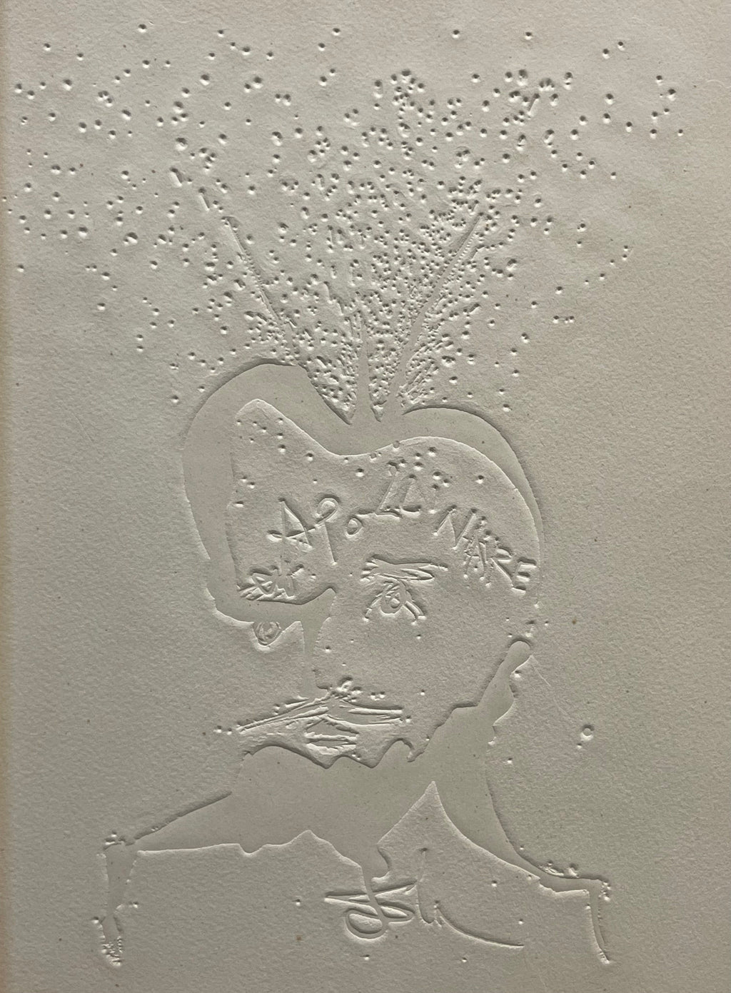 An Embossed Print By Salvador Dali: Frontispièce Apollinaire (Spain, 1904-1989)