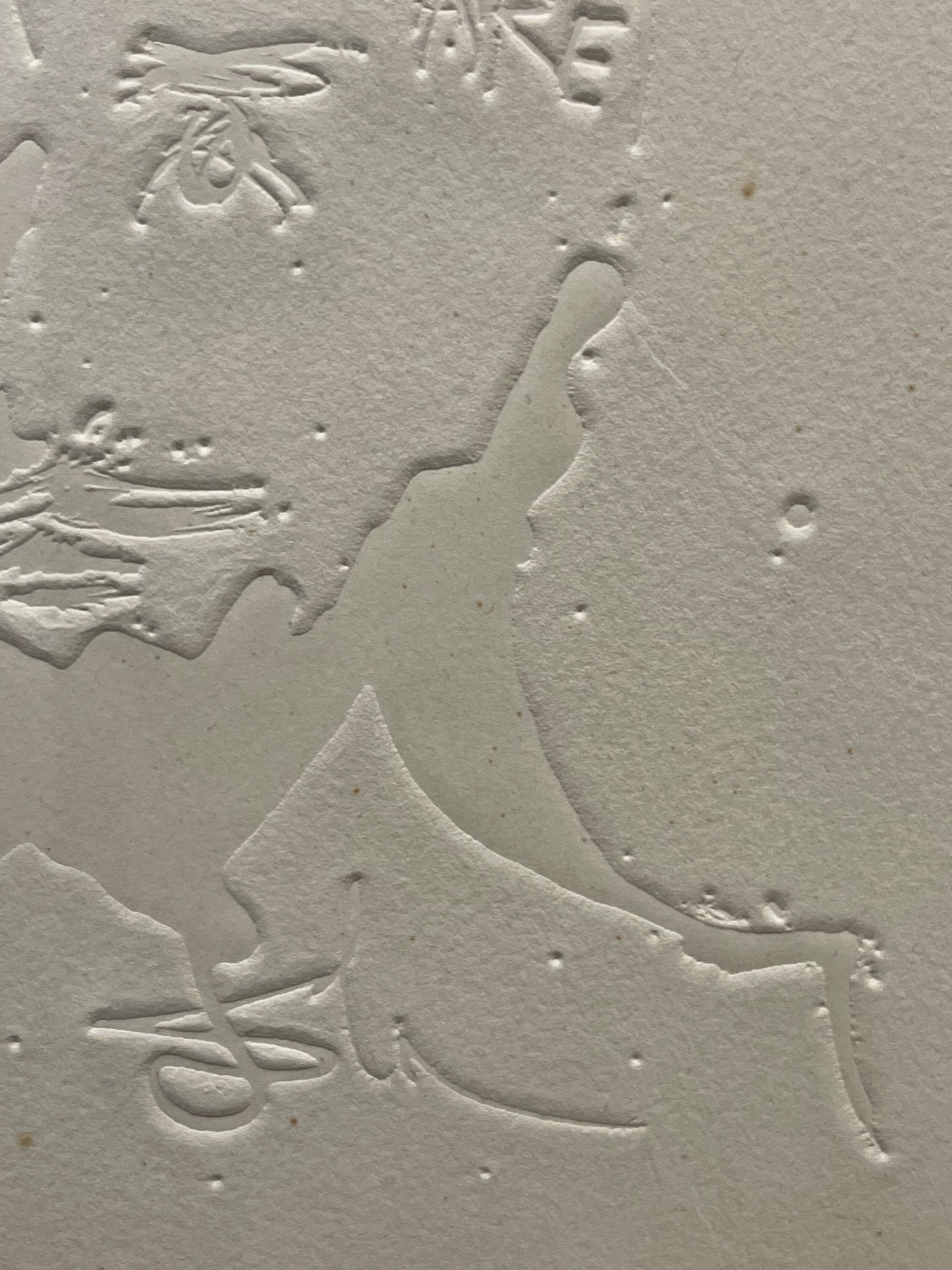 An Embossed Print By Salvador Dali: Frontispièce Apollinaire (Spain, 1904-1989)