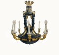 19th Century French Gilt & Patinated Bronze Eight Lights Chandelier