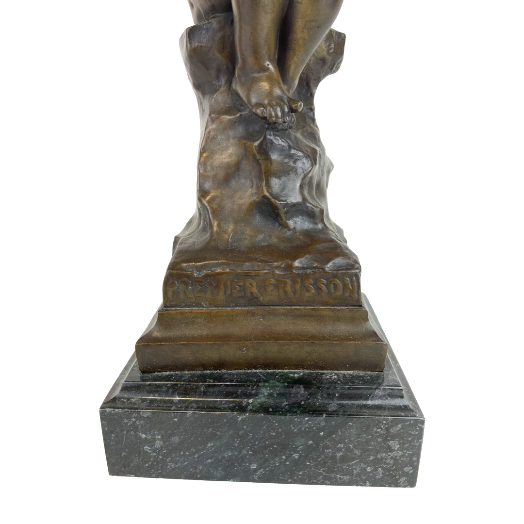 A Patinated Bronze Figure Of A Seated Cupid Circa 1900