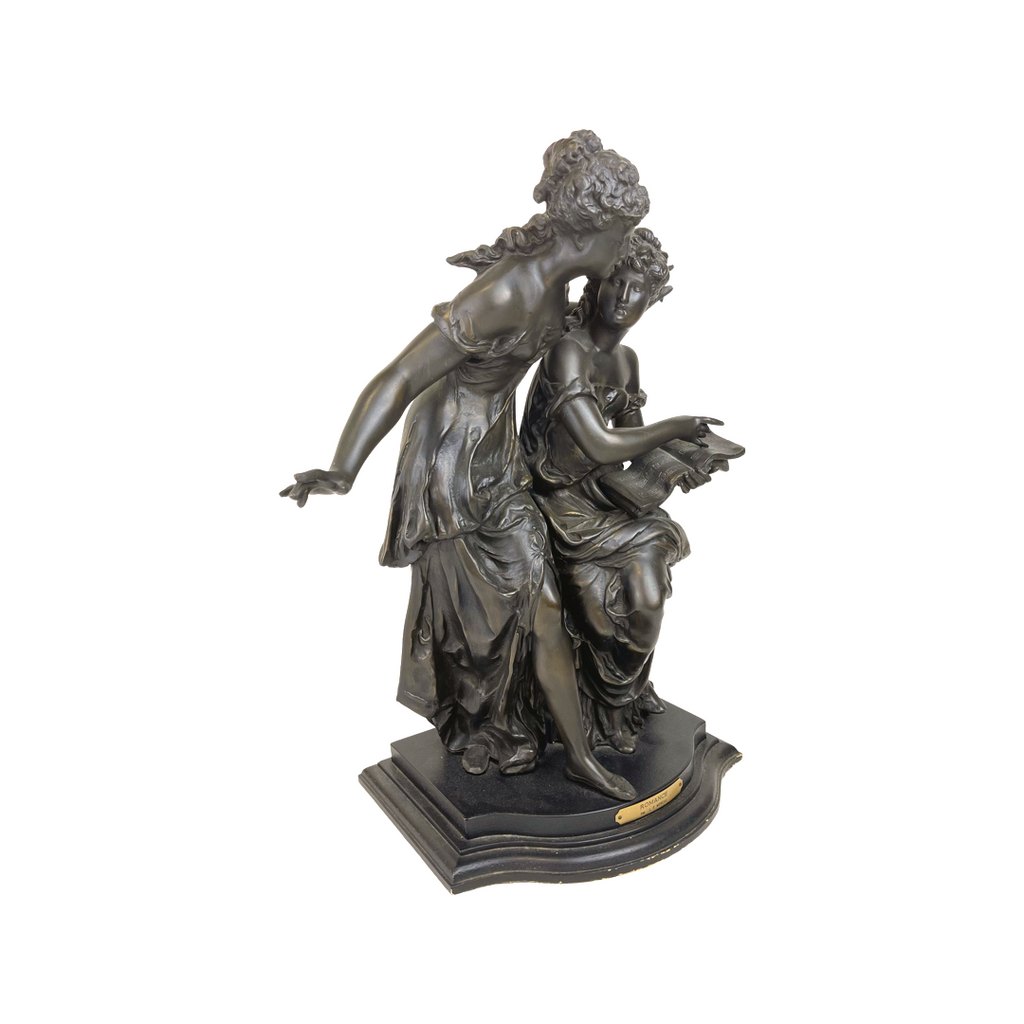 Patinated Bronze Group Mounted Wooden Base