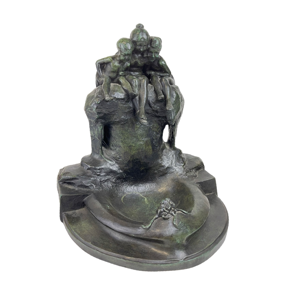 A PATINATED BRONZE GROUP FONTAINE JEUNESSE OU FONTAINE