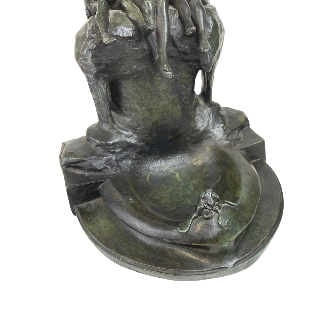 A PATINATED BRONZE GROUP FONTAINE JEUNESSE OU FONTAINE