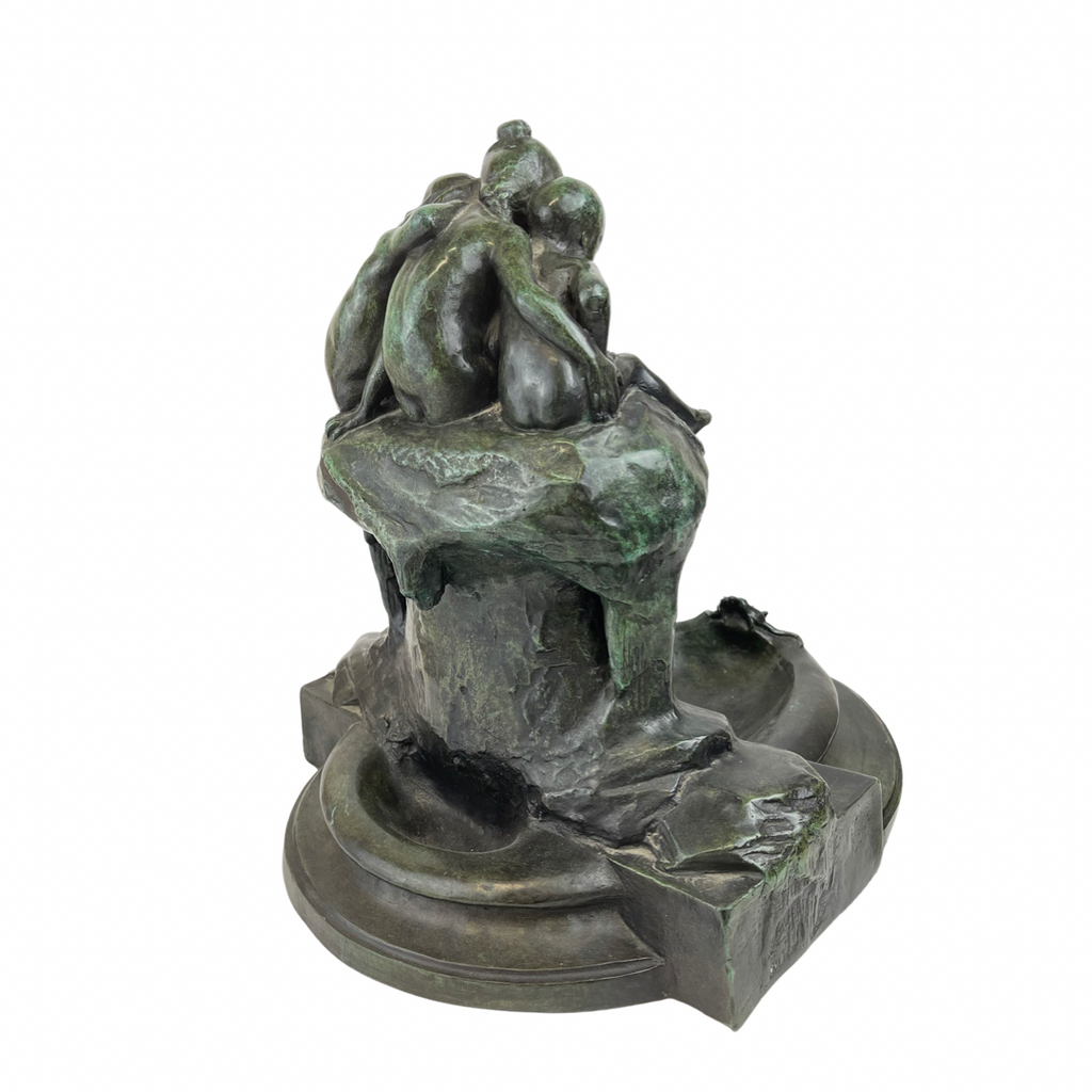 A PATINATED BRONZE GROUP FONTAINE JEUNESSE OU FONTAINE