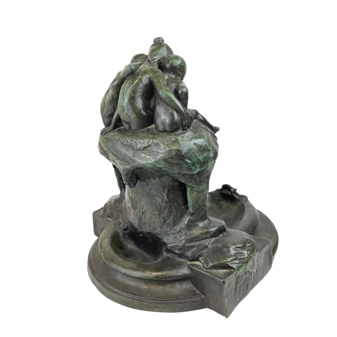 A PATINATED BRONZE GROUP FONTAINE JEUNESSE OU FONTAINE