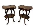 Pair of French Art Nouveau Louis Majorelle Style Inlaid Side Tables