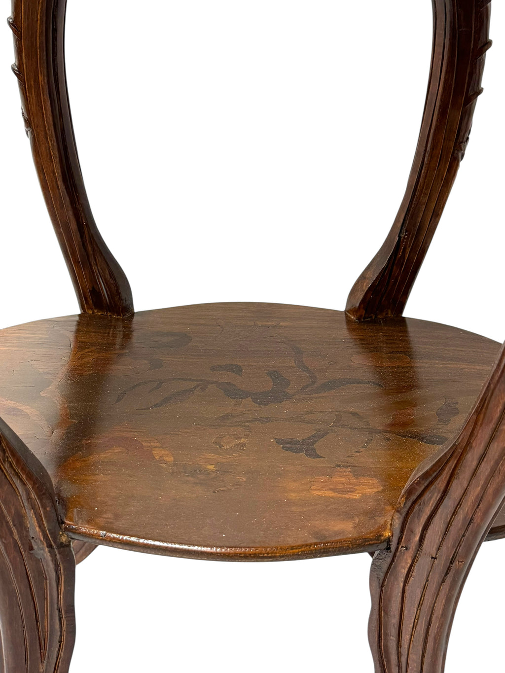 Pair of French Art Nouveau Louis Majorelle Style Inlaid Side Tables