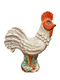 A Rare Art Deco Porcelain Rooster Sculpture by Marjolaine & Luc Lanel