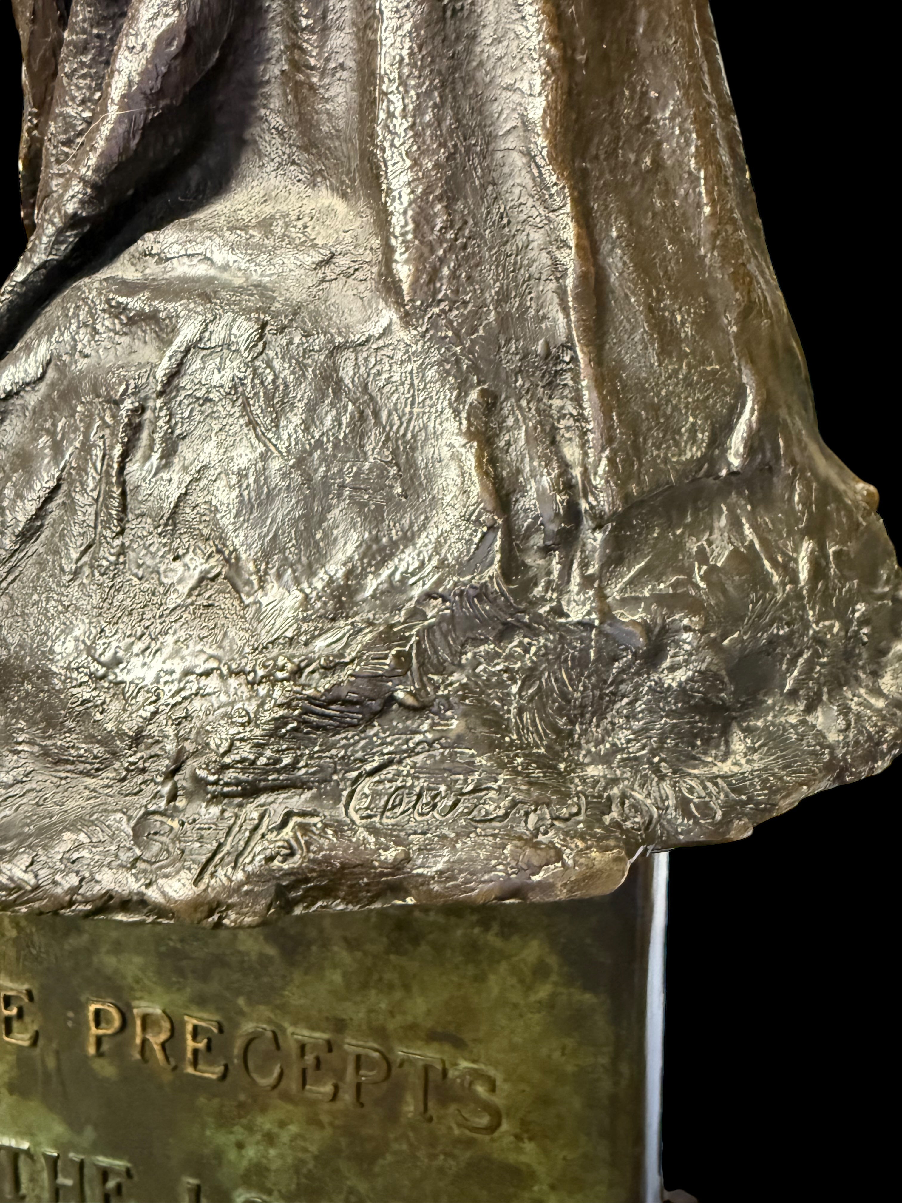 A Limited Edition Patinated Sculpture Of Moses