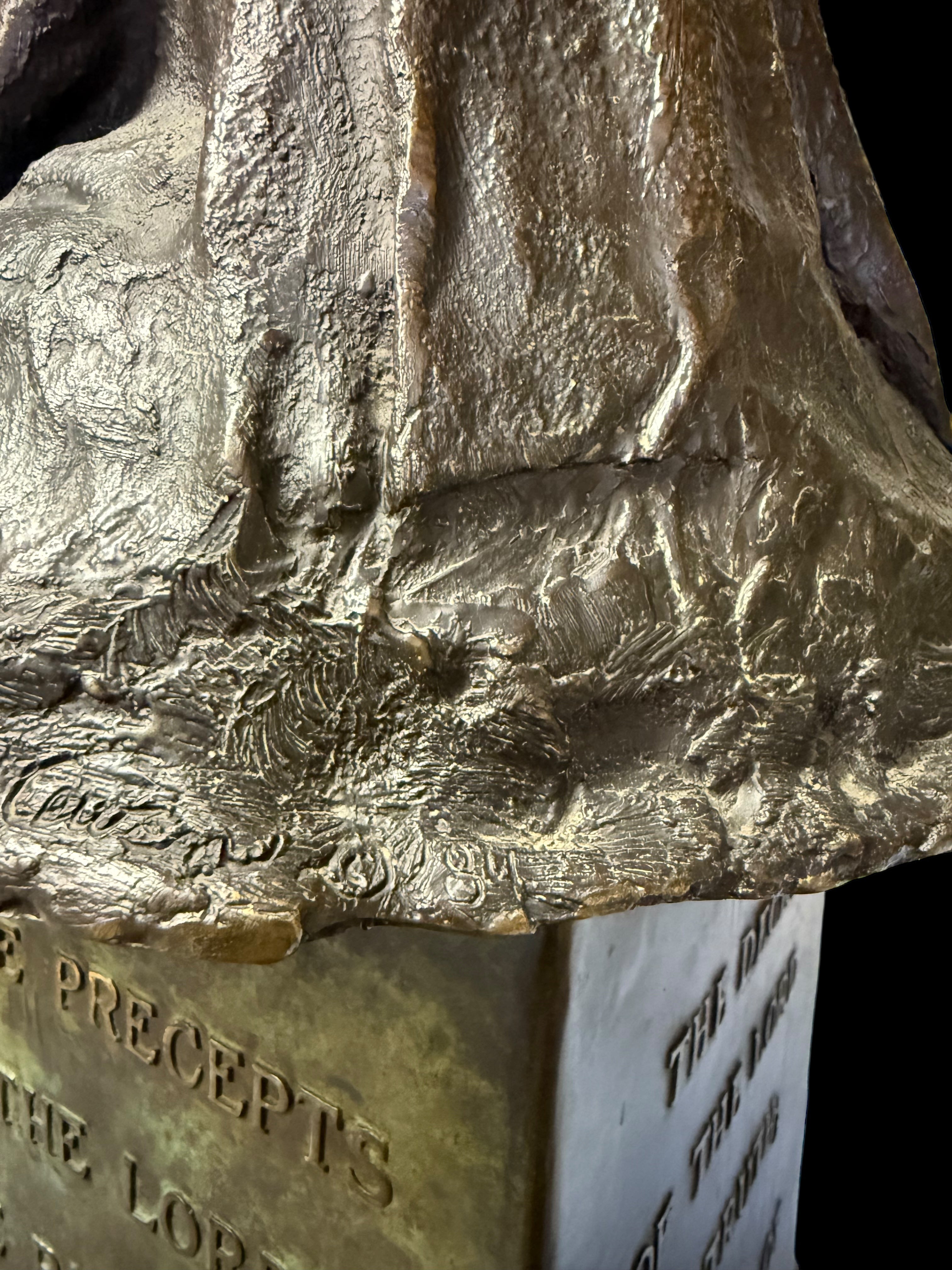 A Limited Edition Patinated Sculpture Of Moses