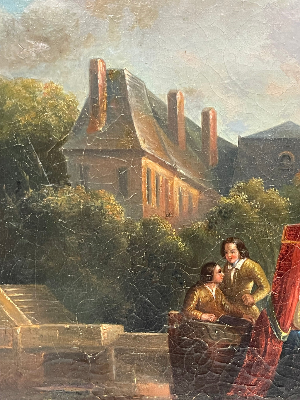 19th Century Oil On Canvas Painting