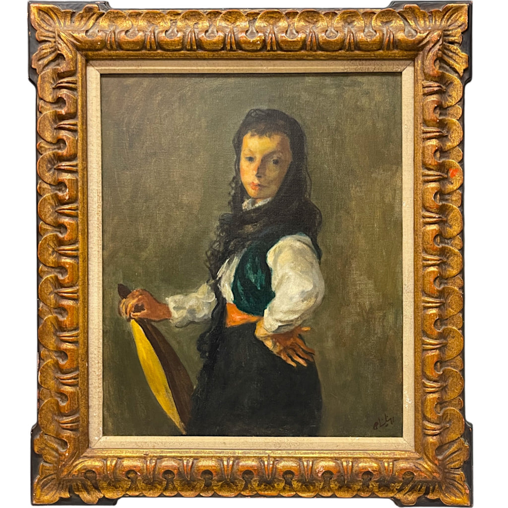 Oil On Canvas Painting The Green Bolero By Robert Philipp