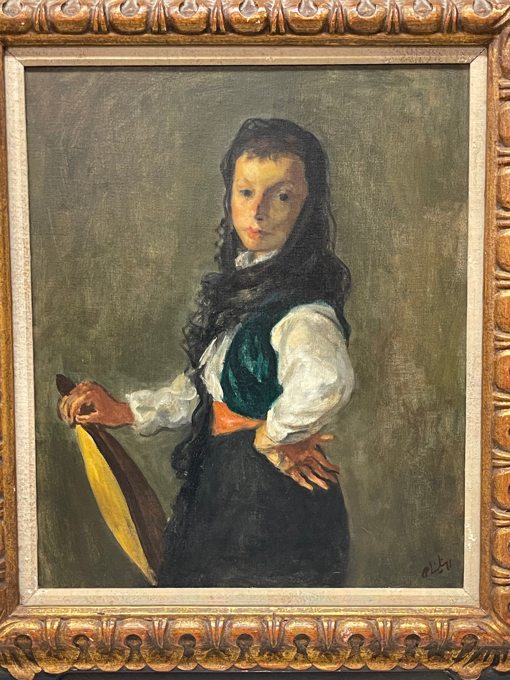 Oil On Canvas Painting The Green Bolero By Robert Philipp
