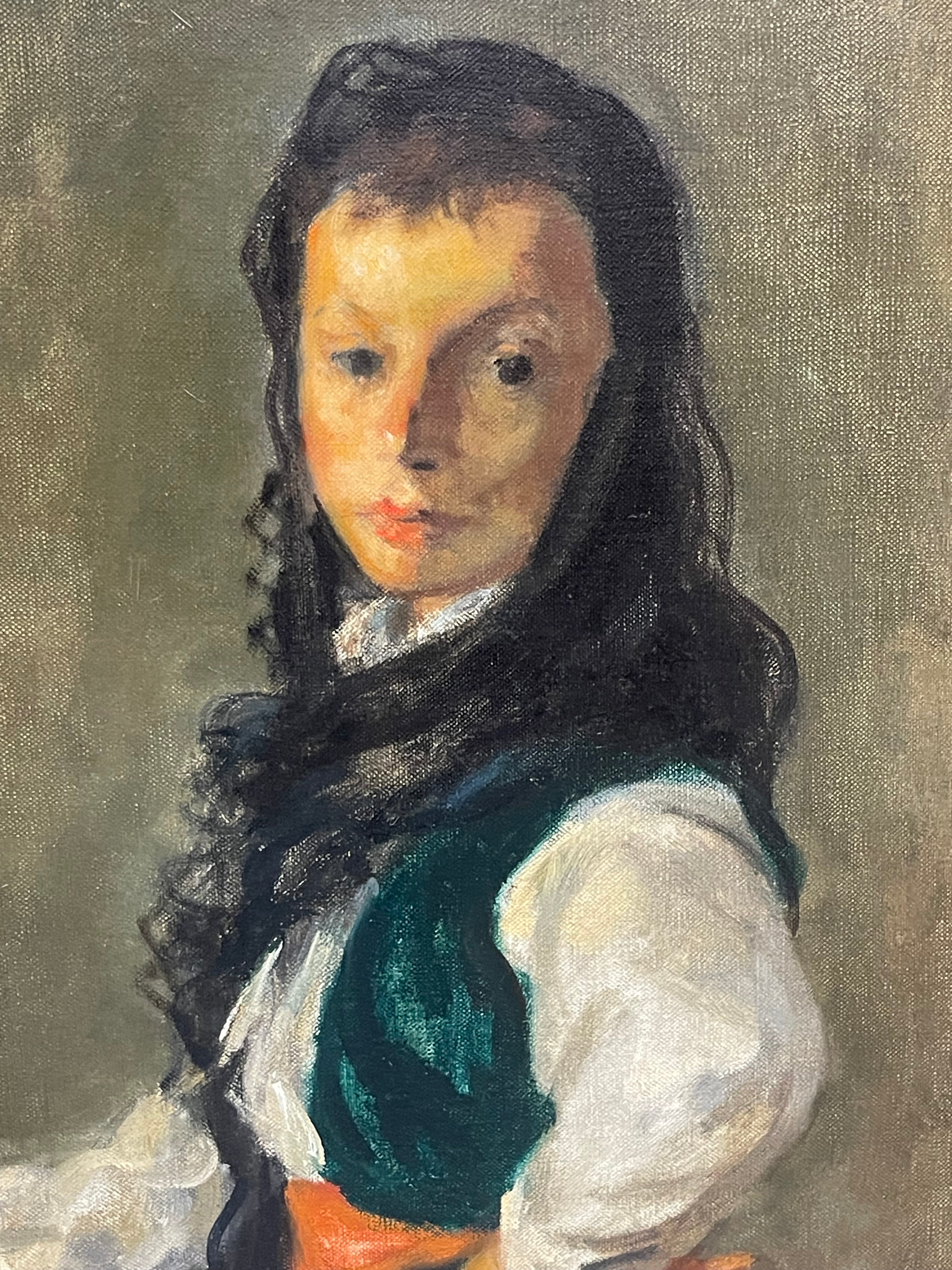 Oil On Canvas Painting The Green Bolero By Robert Philipp