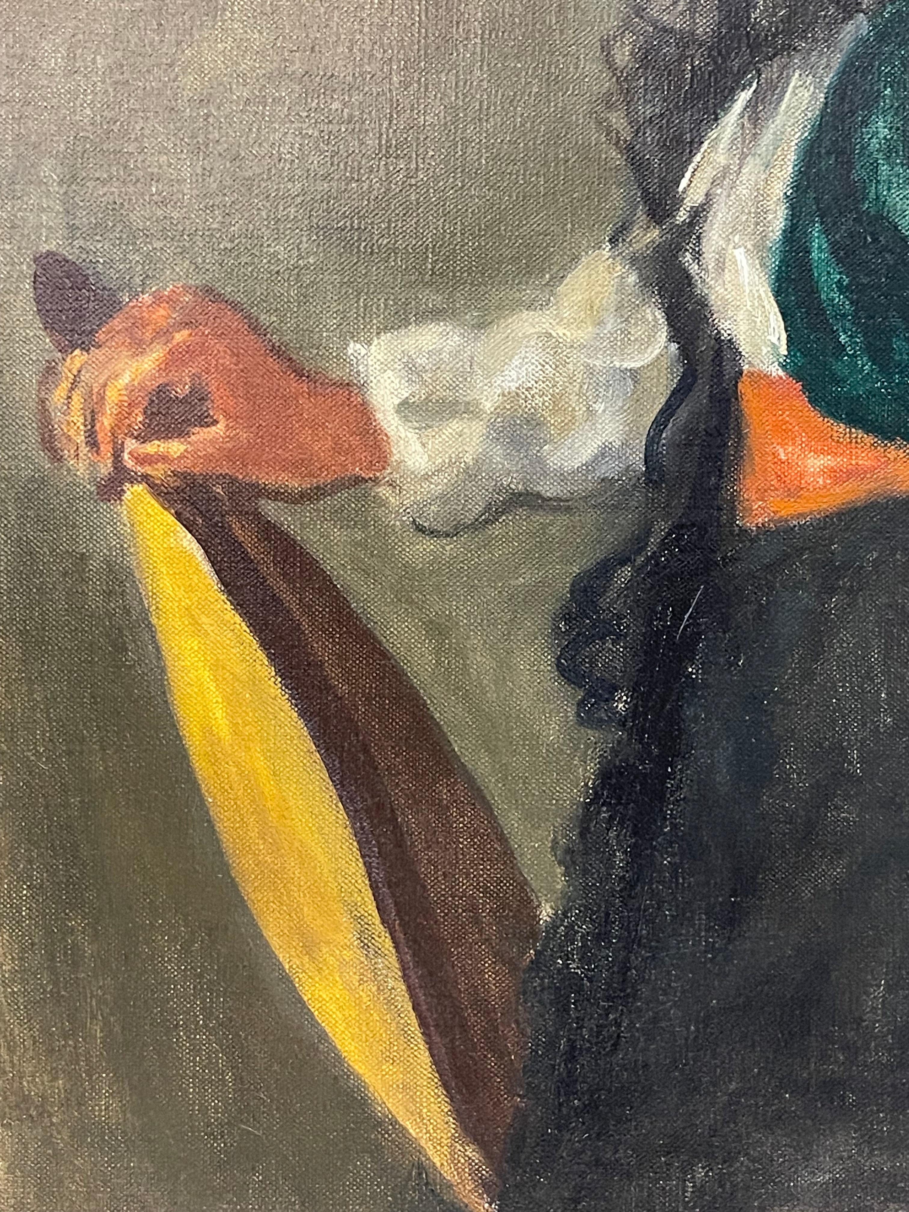 Oil On Canvas Painting The Green Bolero By Robert Philipp