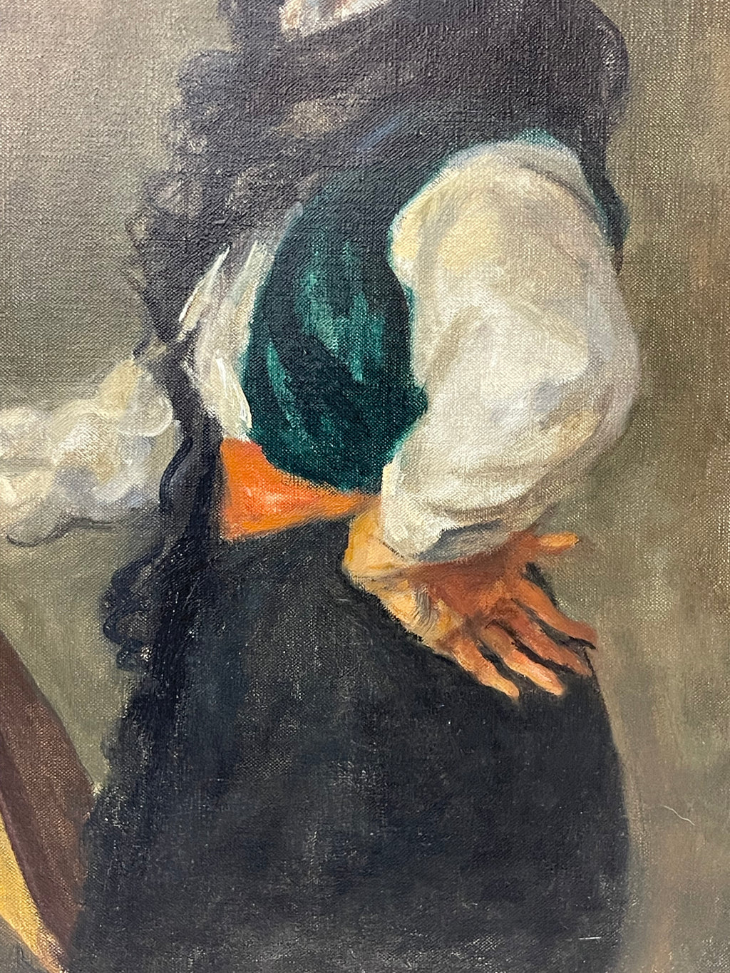 Oil On Canvas Painting The Green Bolero By Robert Philipp