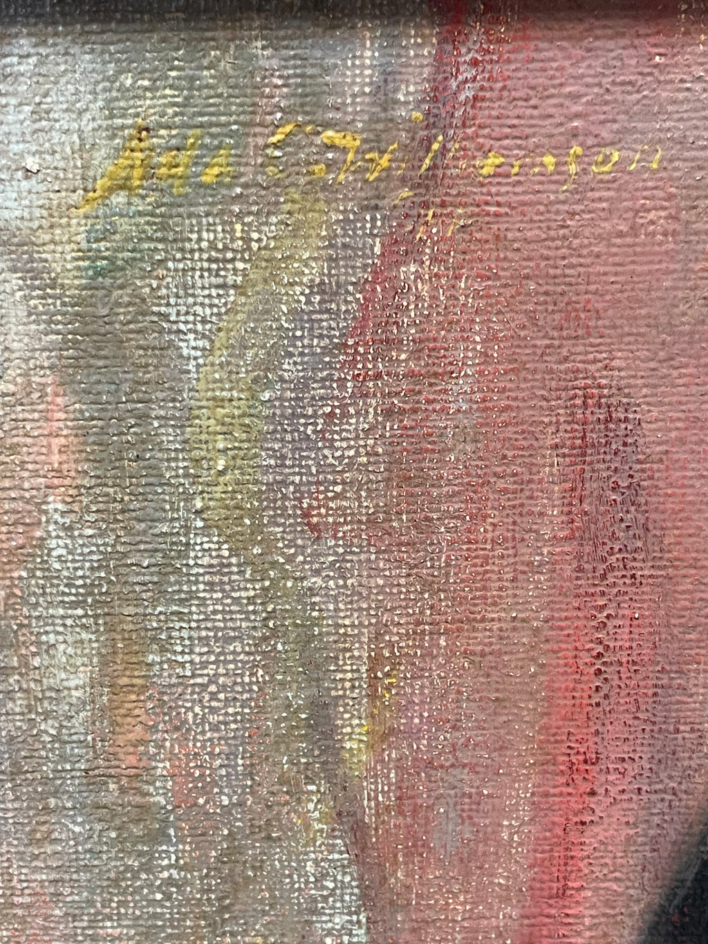 An Oil on Canvas Painting of a Lady’s Portrait