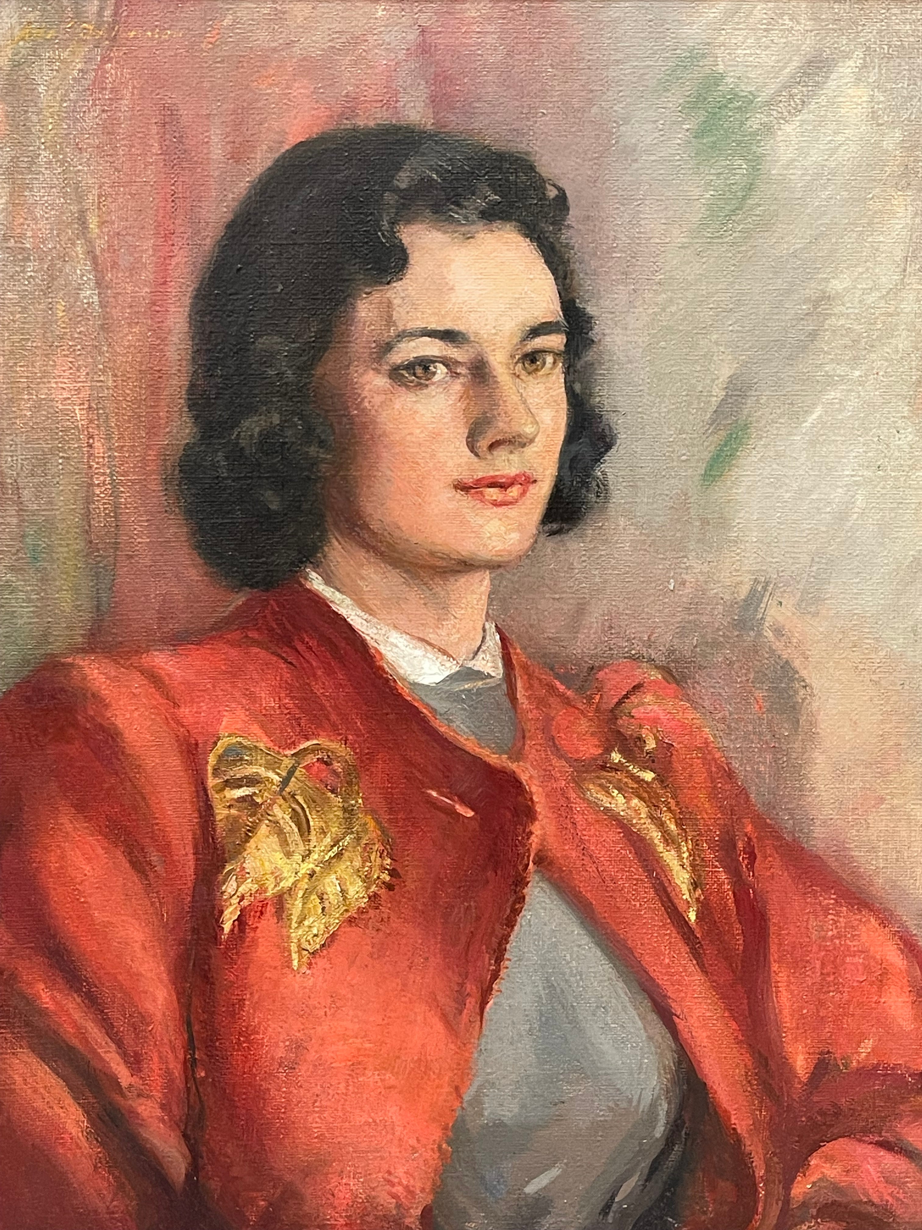 An Oil on Canvas Painting of a Lady’s Portrait