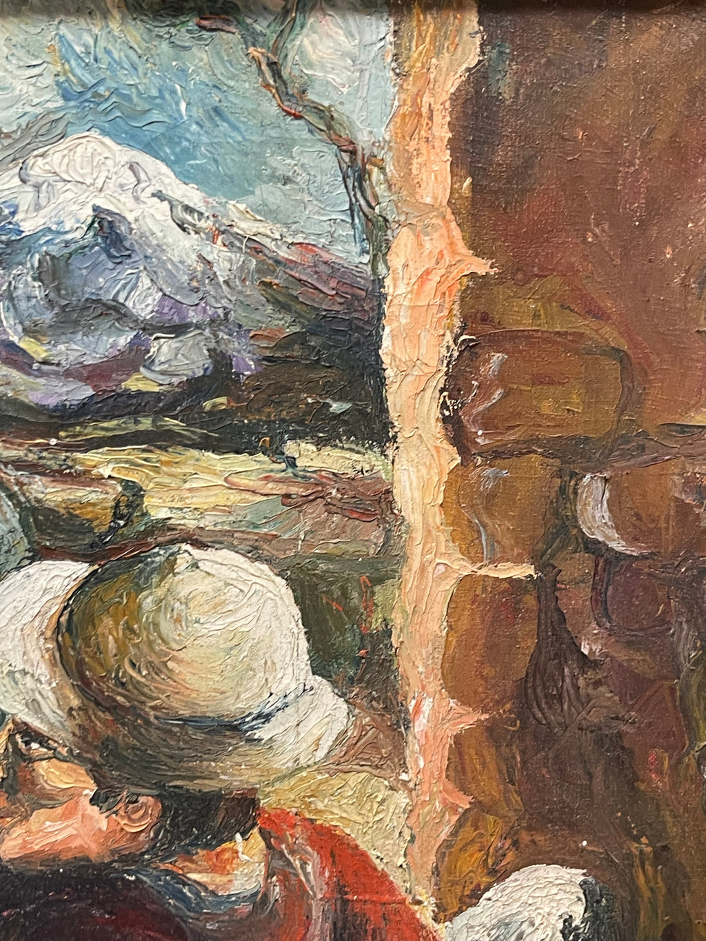 A 20th Century Mexican Oil on Canvas Painting of a Musical Scene, Signed By R. G
