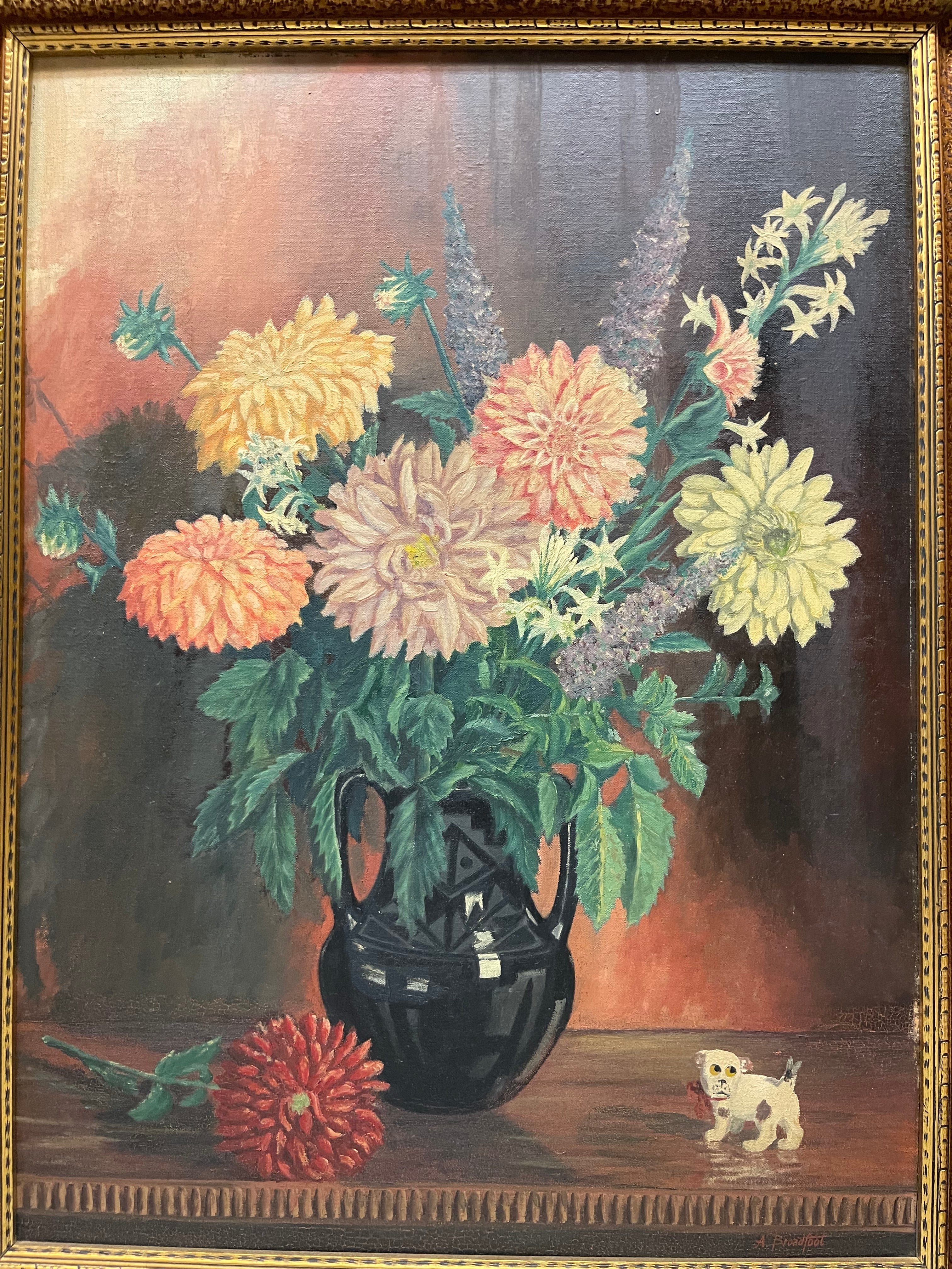 Oil on Canvas Painting Still Life Bouquet Painting