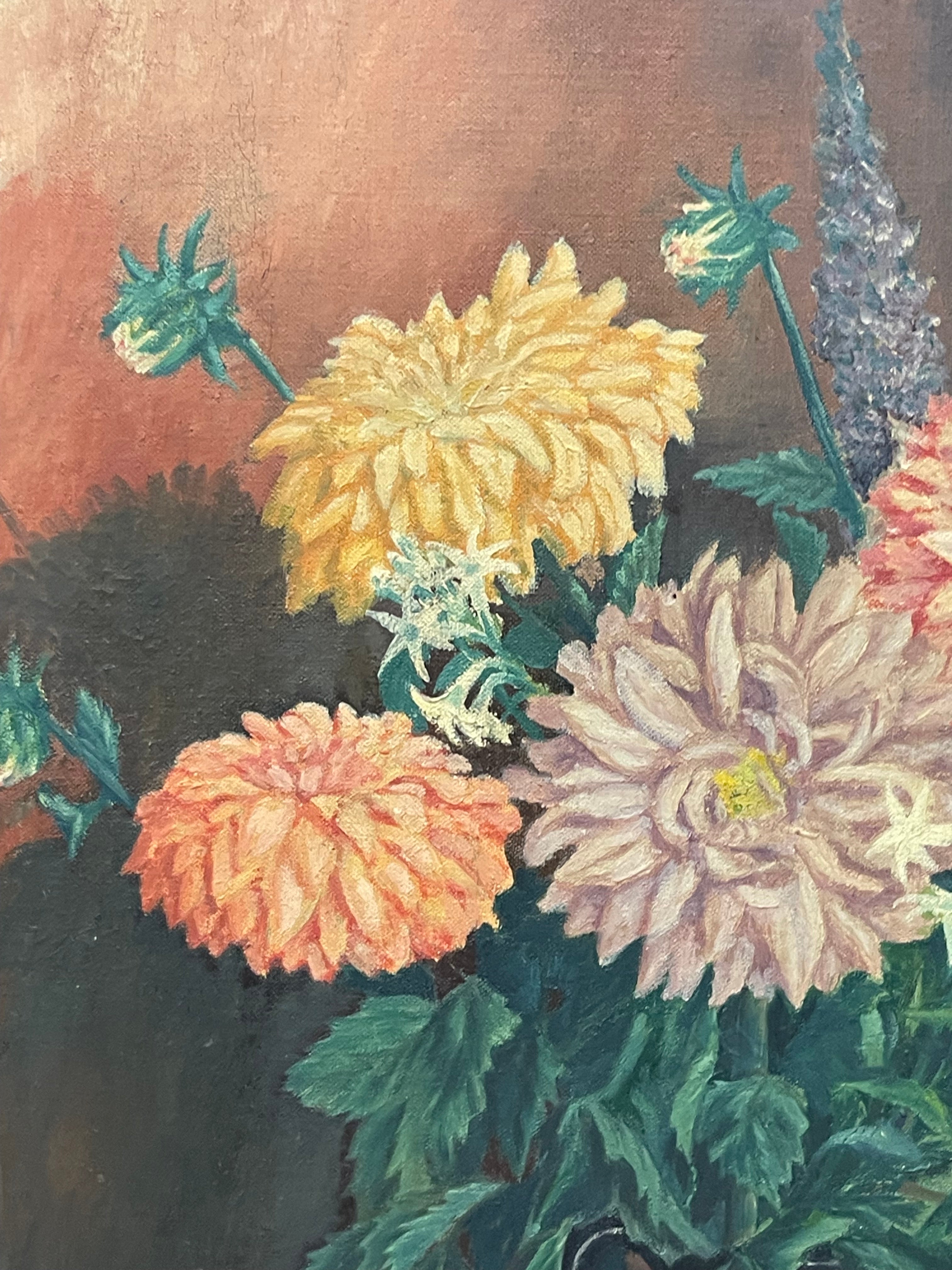 Oil on Canvas Painting Still Life Bouquet Painting