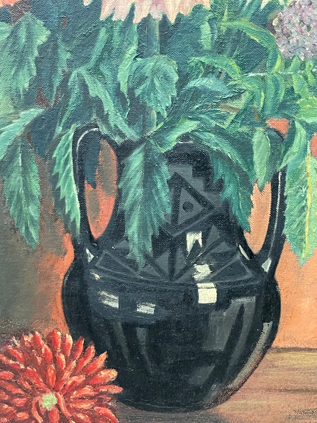 Oil on Canvas Painting Still Life Bouquet Painting