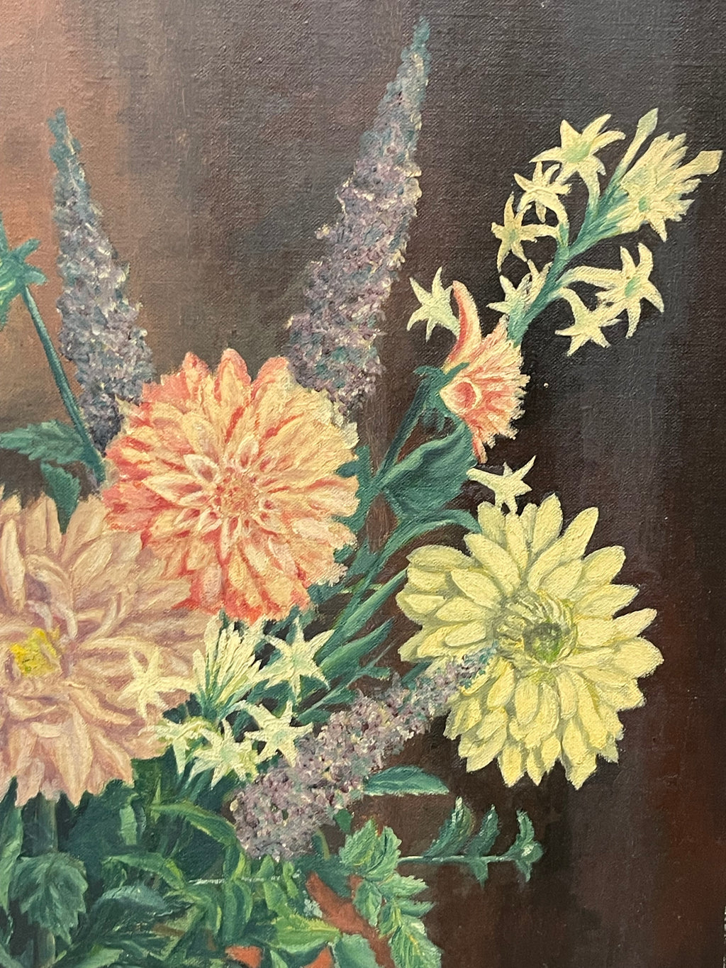 Oil on Canvas Painting Still Life Bouquet Painting