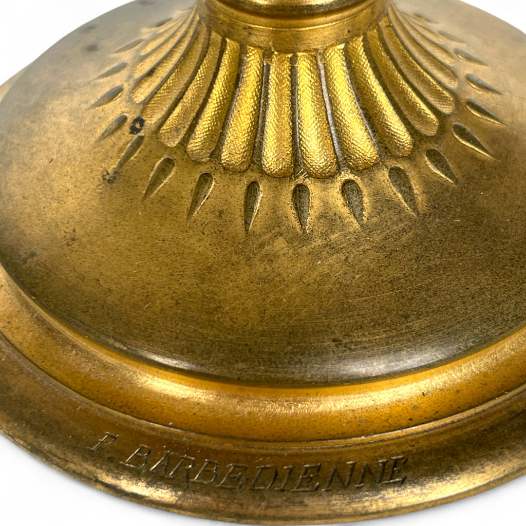 19th Century French Barbedienne Ormolu Mounted Rouge Marble Centerpiece