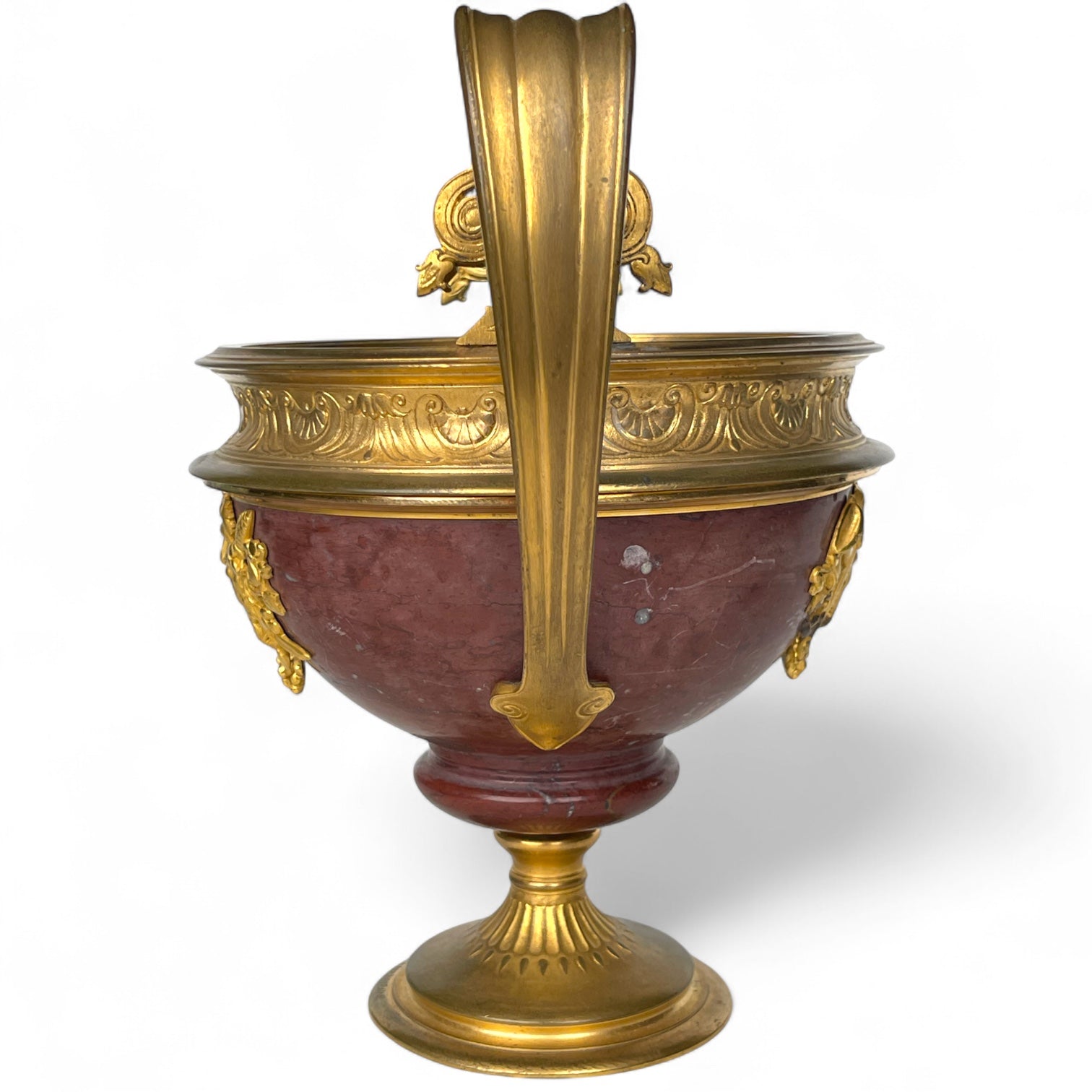 19th Century French Barbedienne Ormolu Mounted Rouge Marble Centerpiece