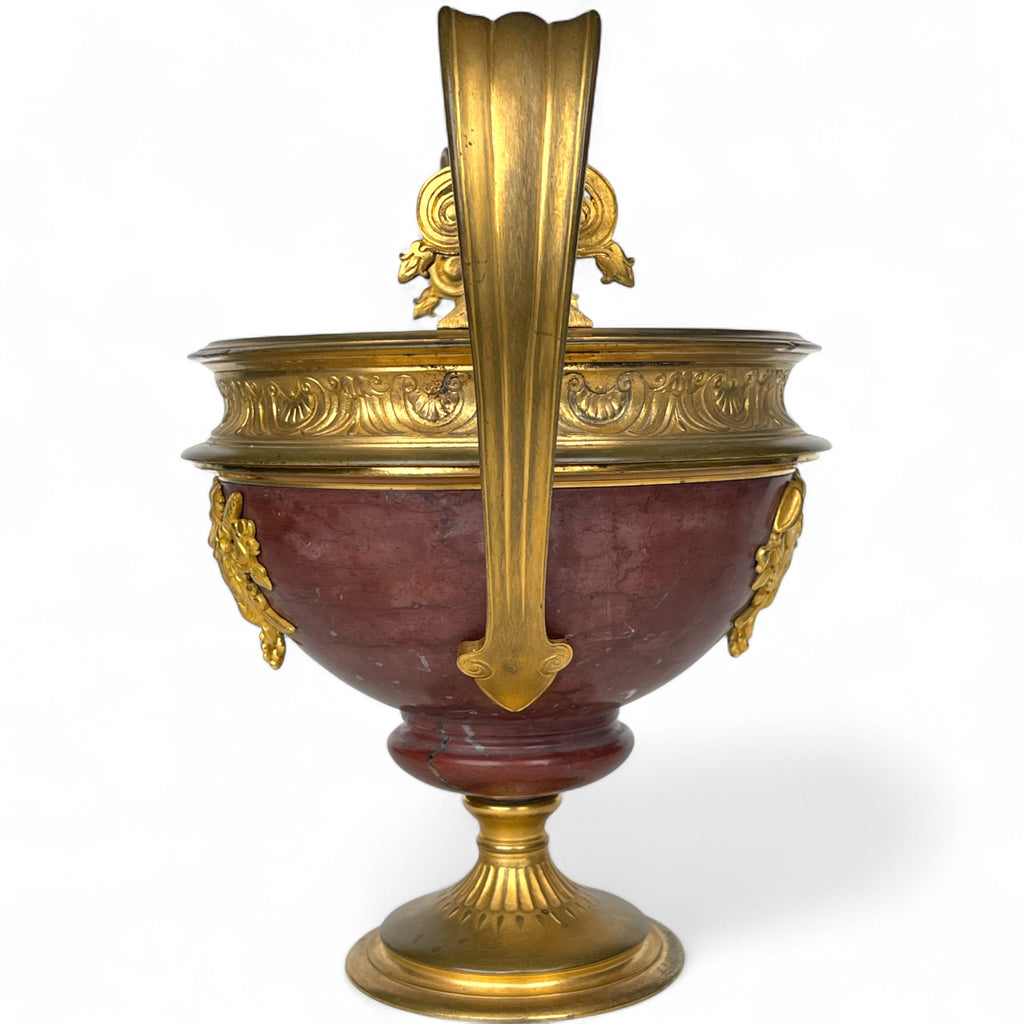 19th Century French Barbedienne Ormolu Mounted Rouge Marble Centerpiece