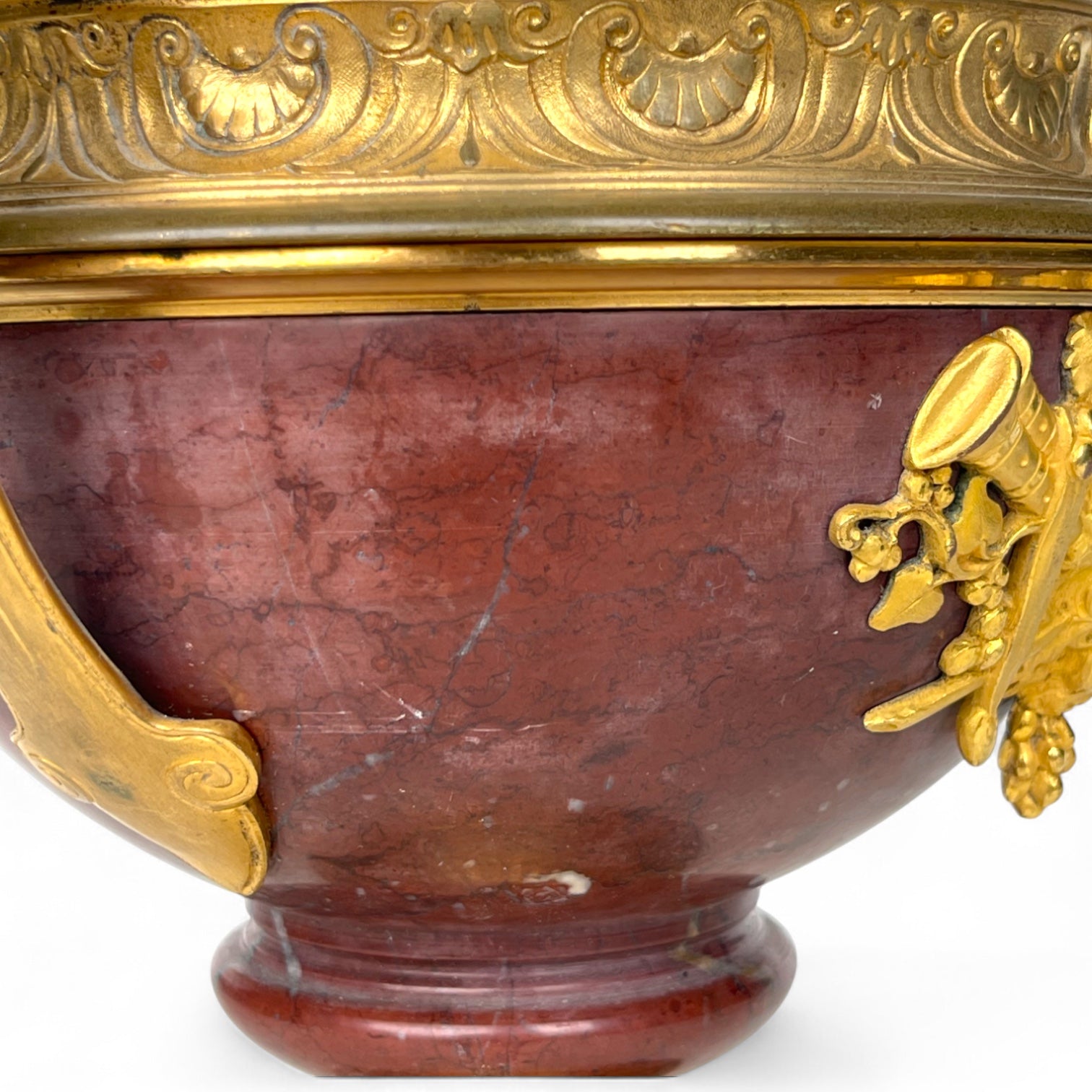 19th Century French Barbedienne Ormolu Mounted Rouge Marble Centerpiece