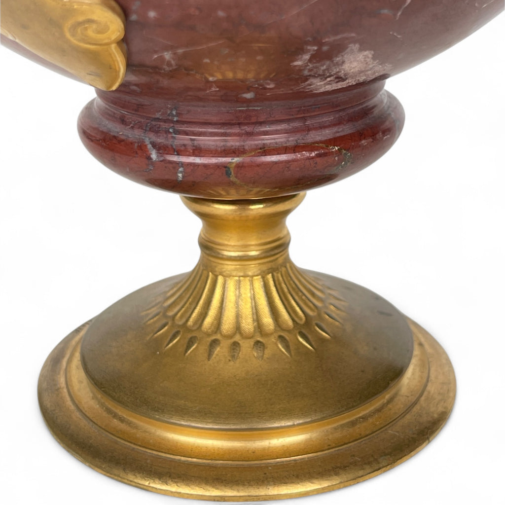 19th Century French Barbedienne Ormolu Mounted Rouge Marble Centerpiece