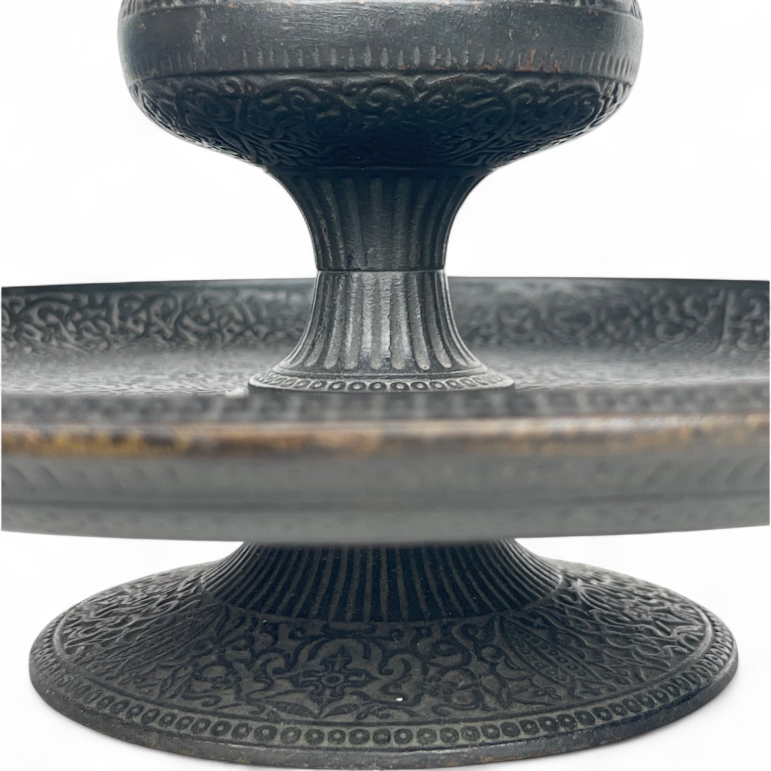 19th Century French F. Barbedienne Patinated Bronze Persian Pattern Inkwell