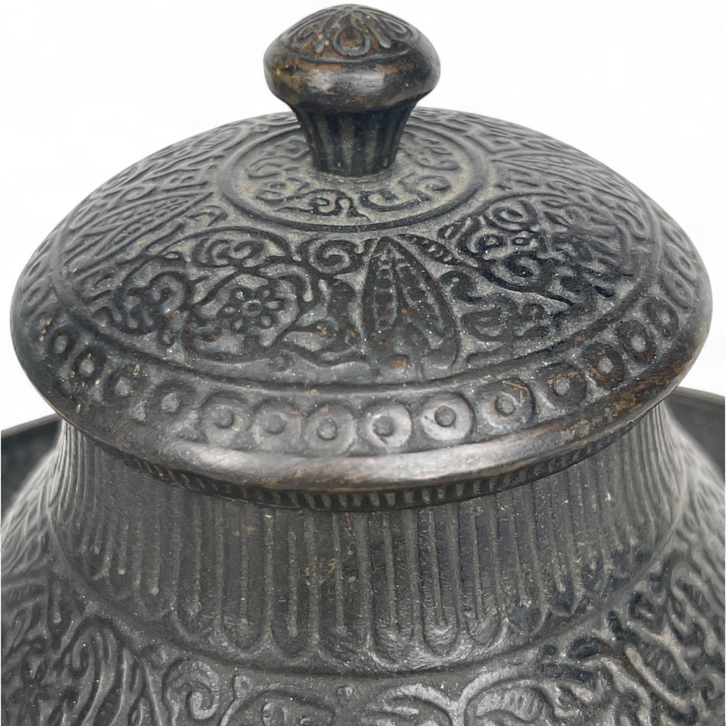 19th Century French F. Barbedienne Patinated Bronze Persian Pattern Inkwell