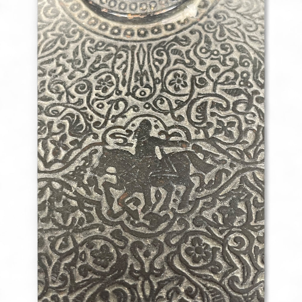 19th Century French F. Barbedienne Patinated Bronze Persian Pattern Inkwell