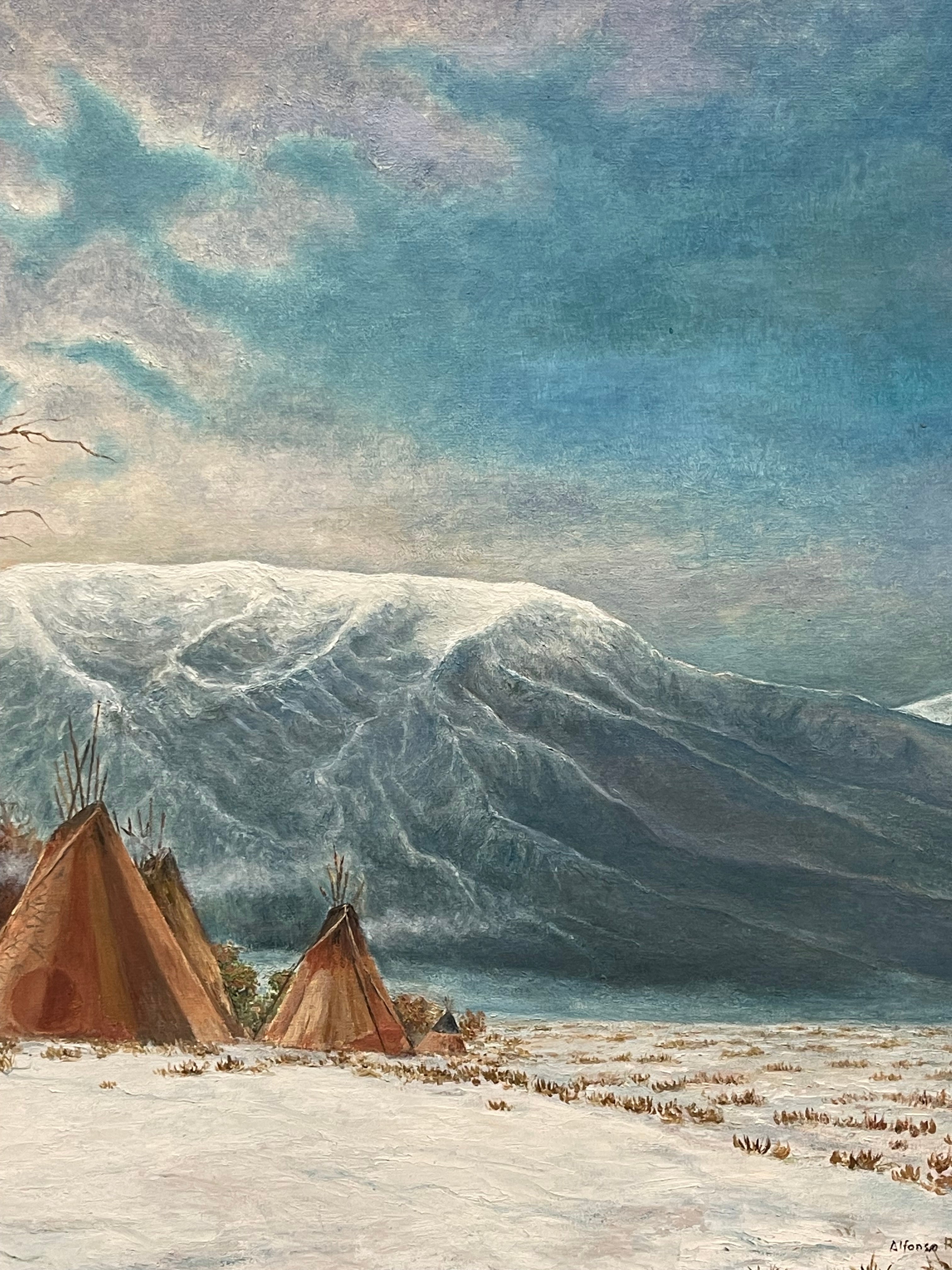 An Oil on Canvas Painting By Alfonso Roman