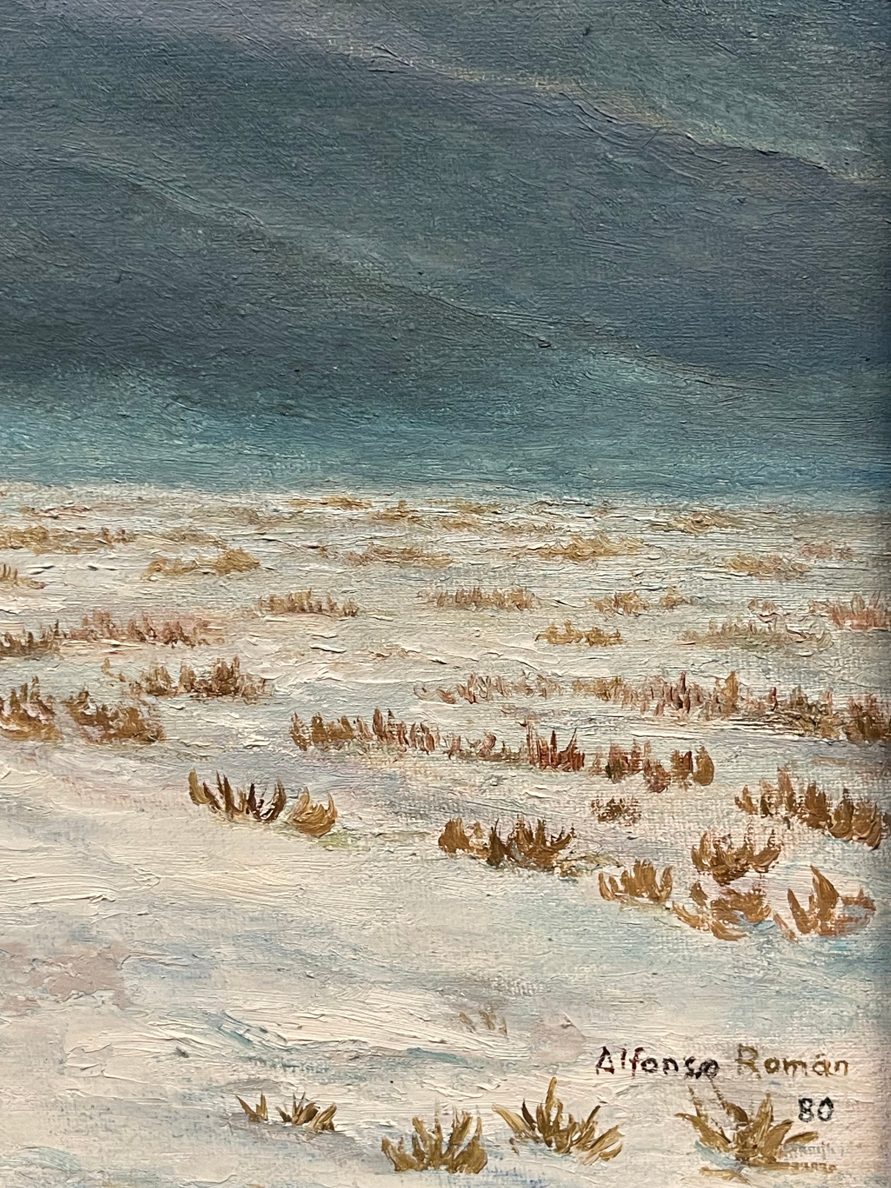 An Oil on Canvas Painting By Alfonso Roman